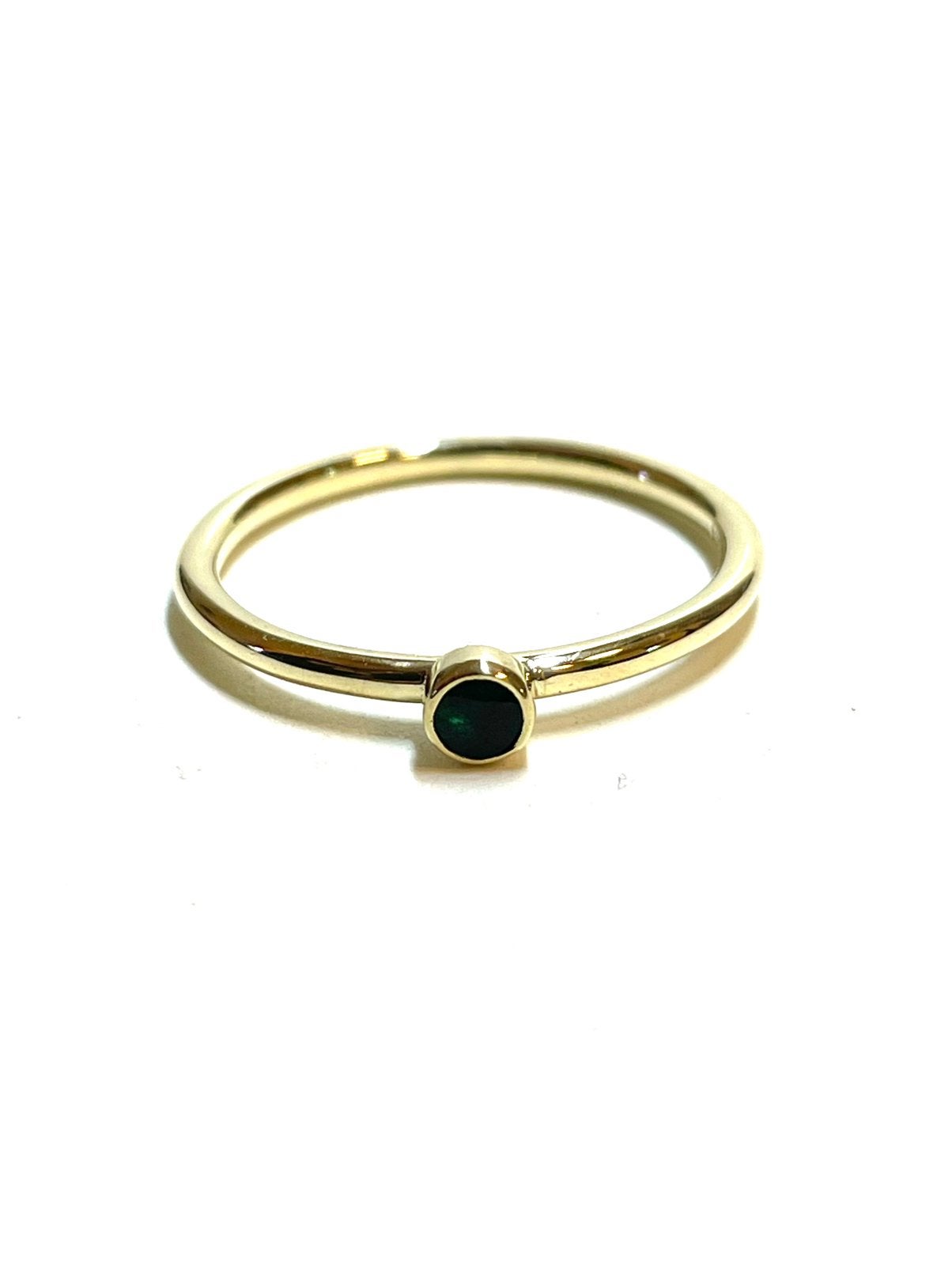 14k gouden ring met smaragd, -, -, Ophalen of Verzenden, Zo goed als nieuw