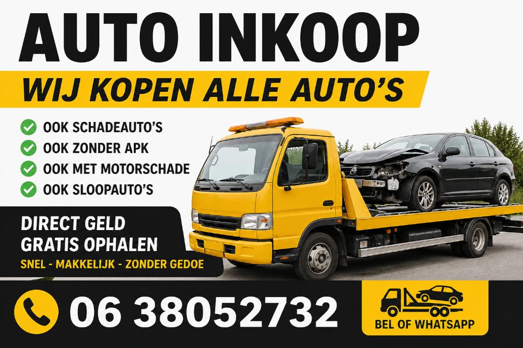 Sloop Schade Auto Verkopen? Wij kopen ALLE auto’s in!, Ophalen of Verzenden
