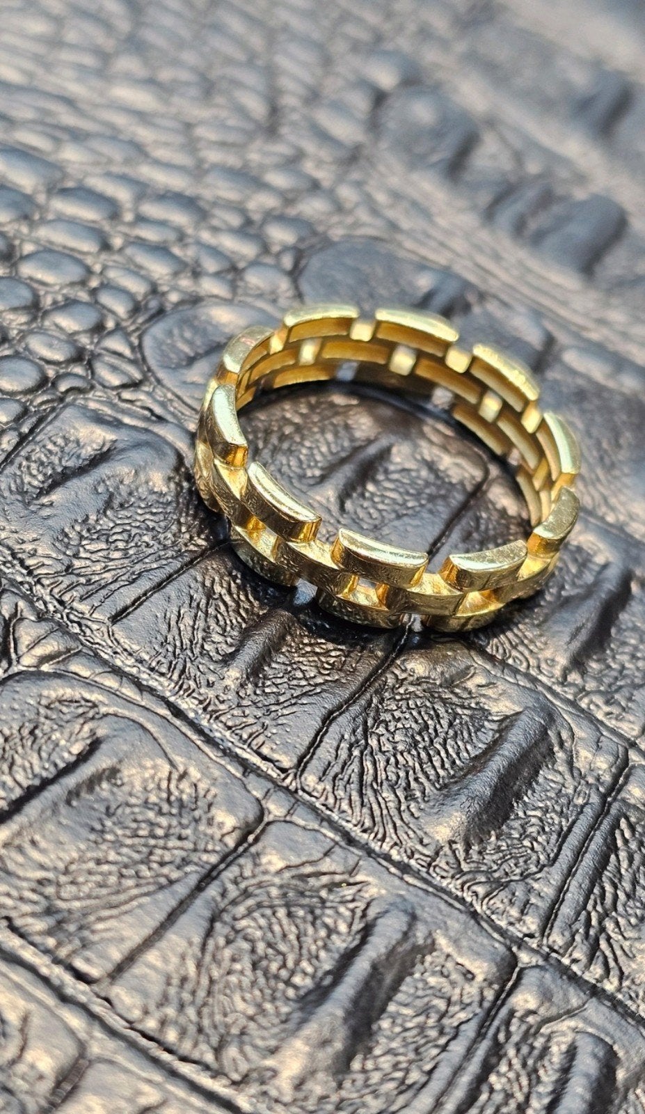 Prachtige 14k gouden Rolex schakel ring, Ophalen of Verzenden, Nieuw, Goud, Dame of Heer