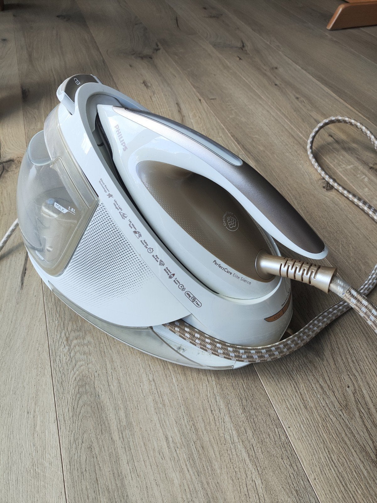 Philips Perfect Care Elite Silence Stoomgenerator, Ophalen, Gebruikt, Strijkijzer met snoer