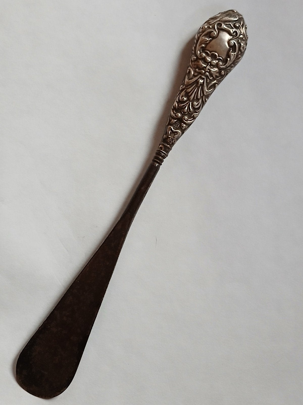 antiek oud zilver schoenlepel engels verzamelzilver heft, Antiek en Kunst, Ophalen, Zilver