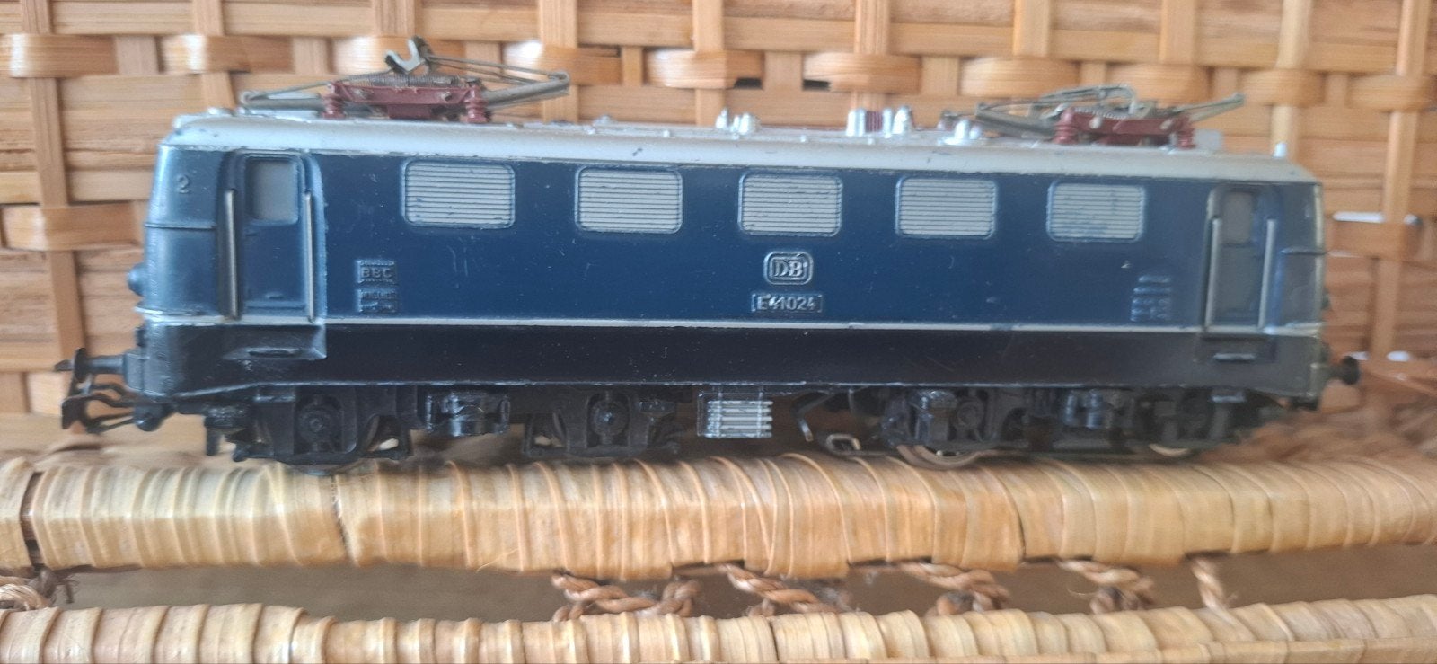 Märklin E10 238 Locomotief - Blauw/Zilver, Wisselstroom, Gebruikt, Locomotief, Ophalen of Verzenden