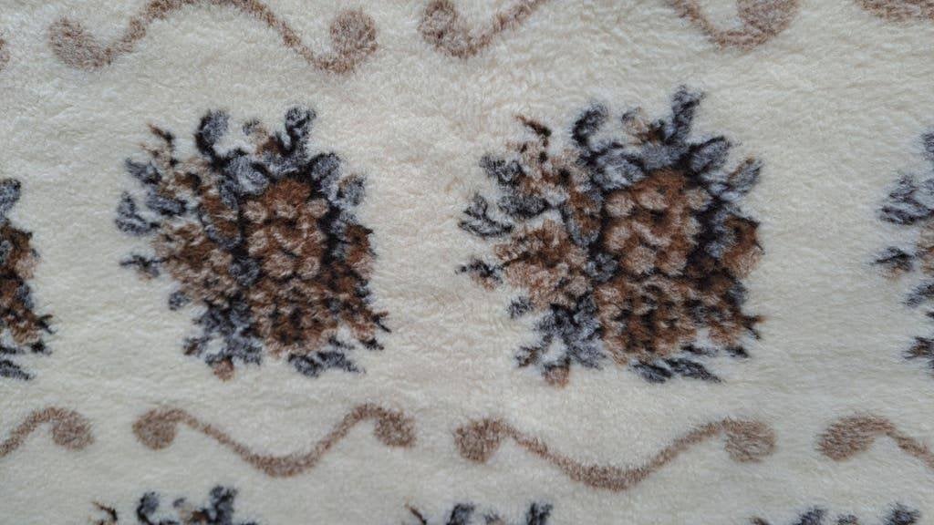 Vintage wollen deken met bloemenpatroon, Antiek en Kunst, Ophalen of Verzenden