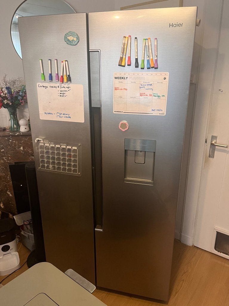 Haier tweedeurs koelkast | Groot vriesvak | waterdispenser, Ophalen, Gebruikt, 200 liter of meer, 60 cm of meer