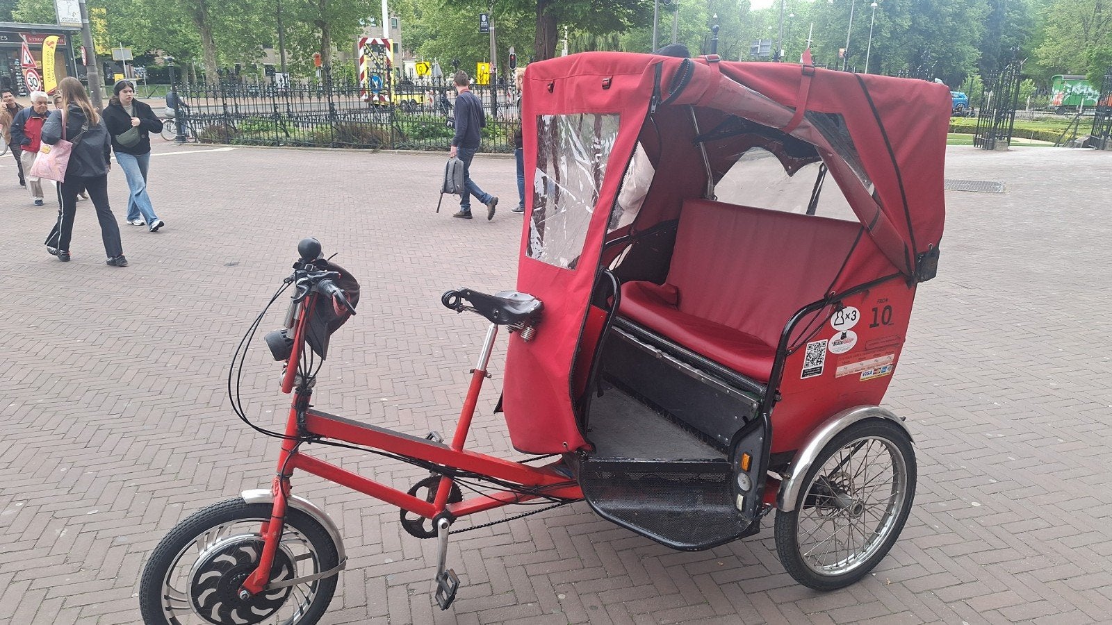 Elektrische Bakfiets / Rickshaw Fietstaxi 1000W Maximus Cycl, 4 kinderen of meer, Gebruikt, Elektrisch, Ophalen