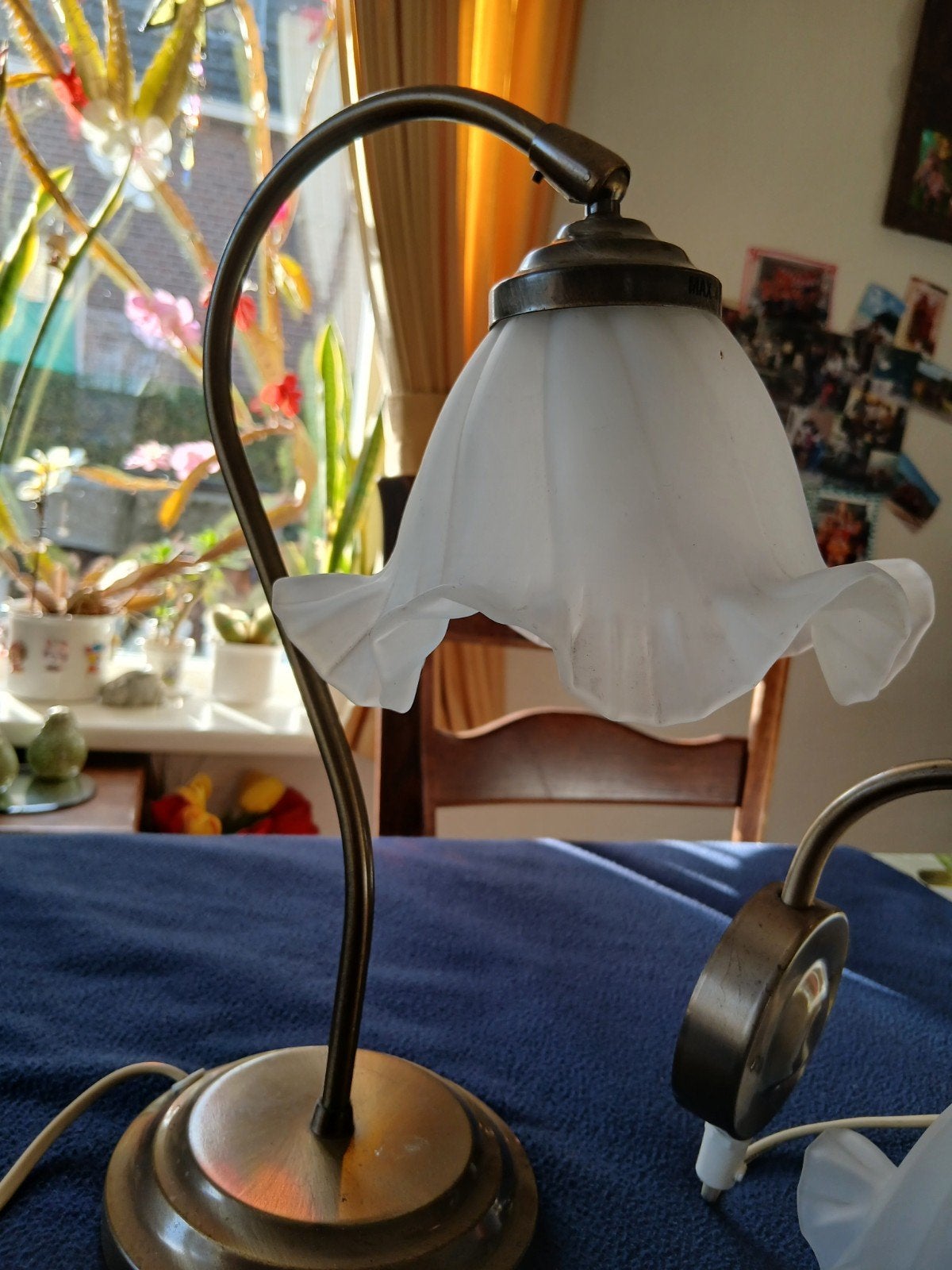 Vintage IKEA kuplett Tulip tafellamp en wandlamp, Ophalen of Verzenden