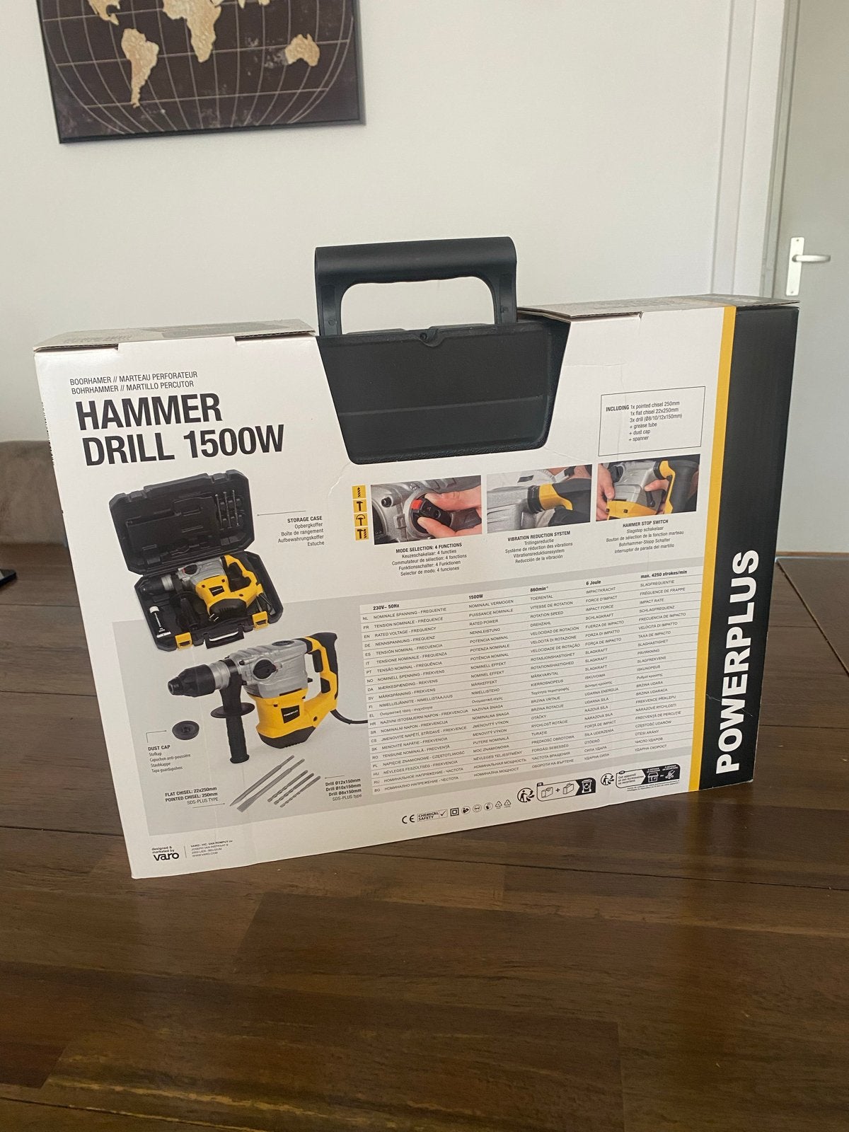 POWERPLUS sds-Hamermachine 1500W - Nieuw in doos, Ophalen, 600 watt of meer, Boor- en/of Breekhamer, Nieuw