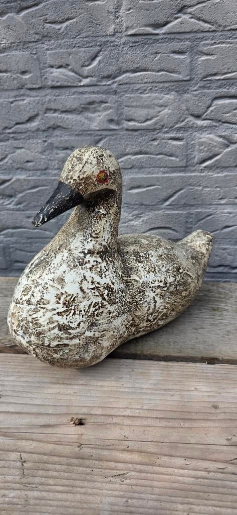 Vintage houten eend deco beeld, Ophalen of Verzenden
