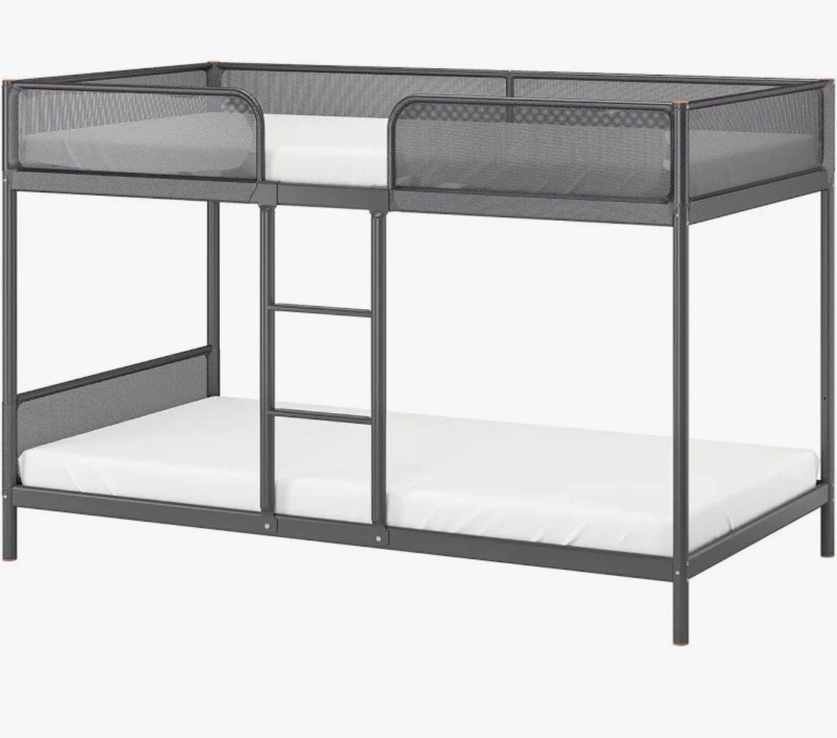 IKEA Vitval Stapelbed - Grijs, 90x200 cm, Ophalen, 90 cm, 160 tot 180 cm, Tweepersoons