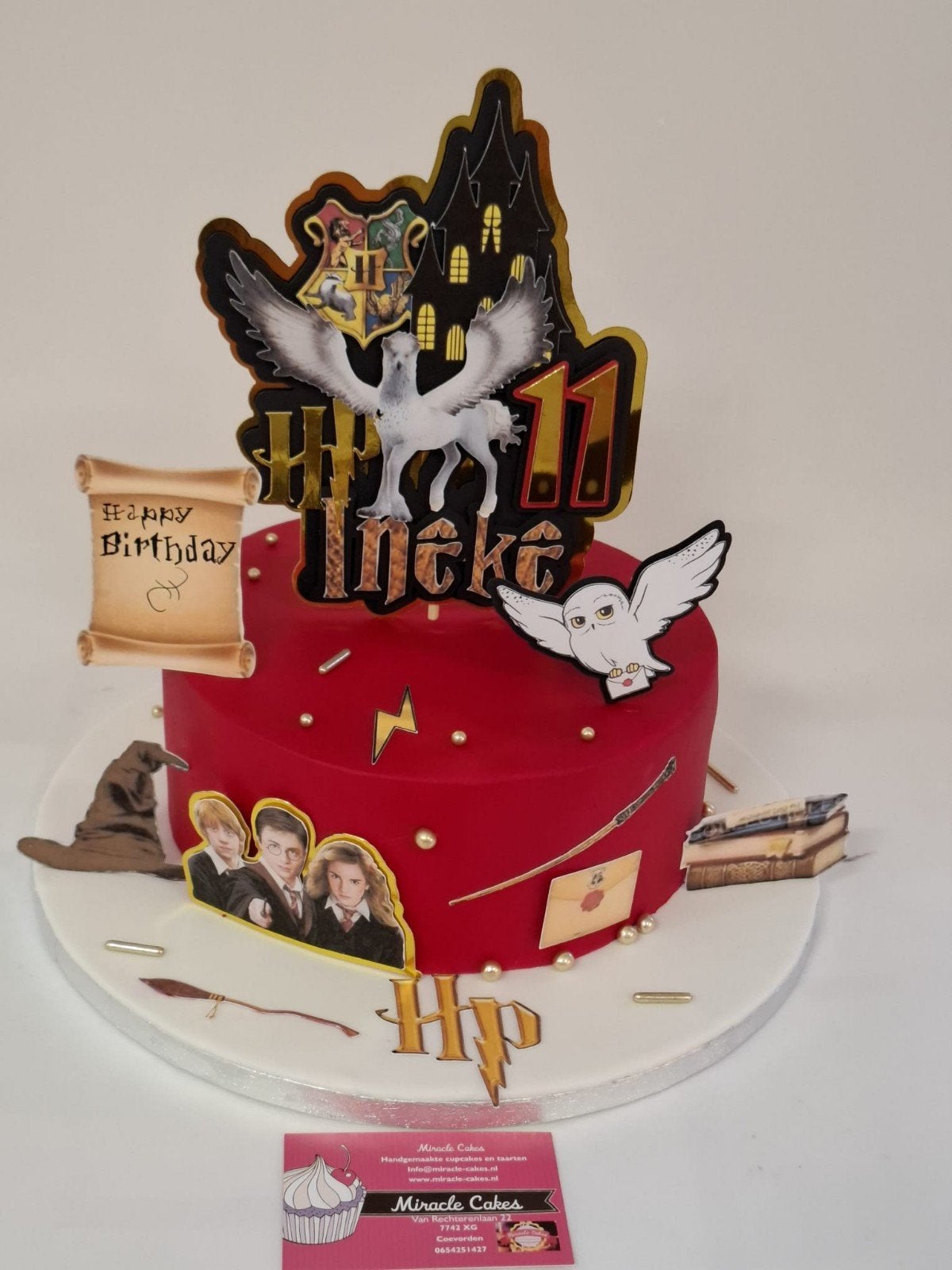 Taartsteker/Topper Harry Potter thema 14x17 cm Nieuw, Hobby en Vrije tijd, Taarten en Cupcakes maken, Ophalen of Verzenden, Nieuw