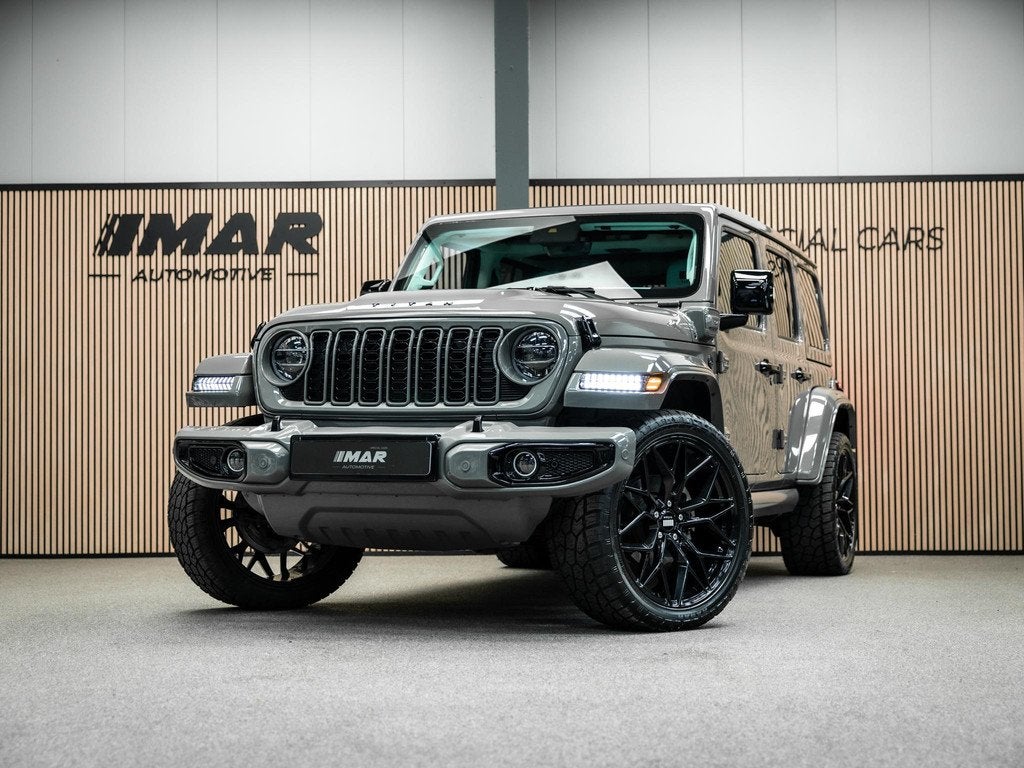 Jeep Wrangler Unlimited 4xe 380 Sahara, Auto's, Jeep, Automaat, Stof, 4 cilinders, Cabriolet