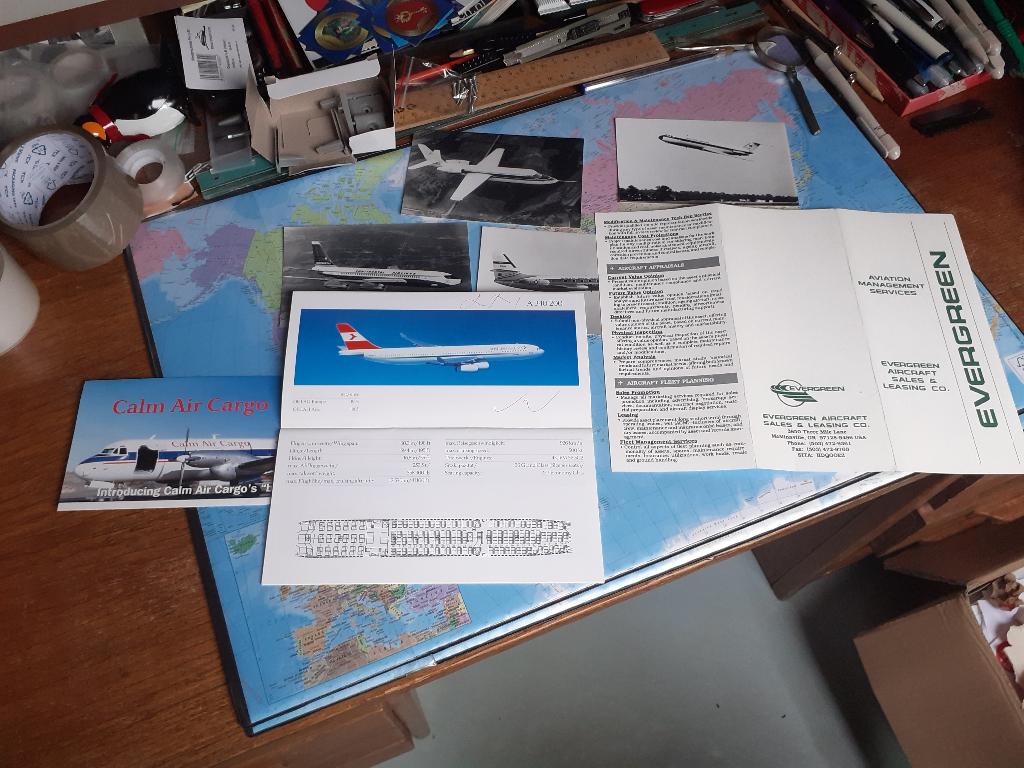 7x Vliegtuig Ansichtk. jaren 60 met 3 mapjes  Aero Com, Verzamelen, Verzenden, Zo goed als nieuw, Kaart, Foto of Prent