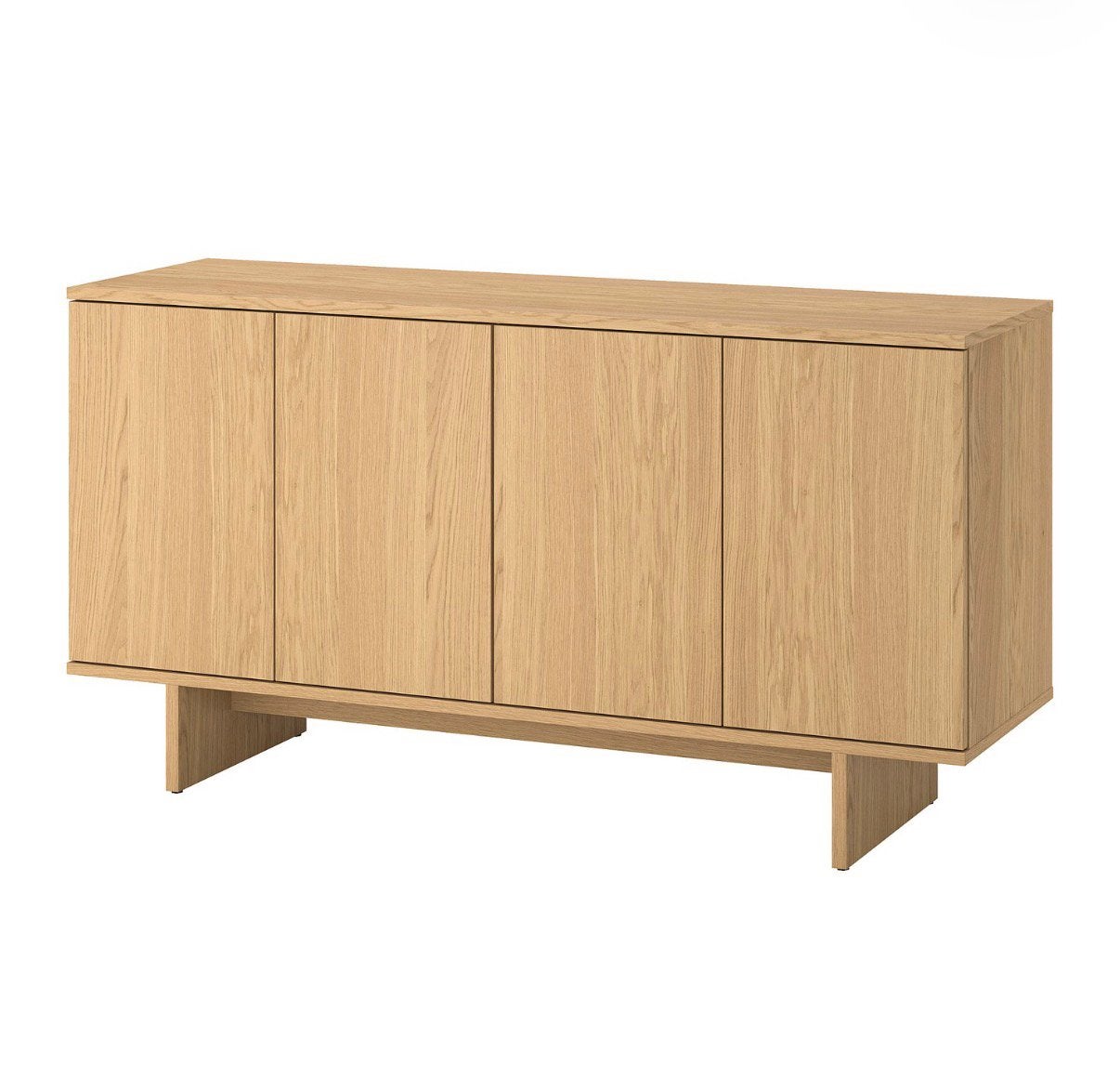 Ikea Stockholm buffetkast, eikenfineer, 161x42x83cm, NIEUW., Ophalen, Met deur(en), 150 tot 200 cm, Nieuw
