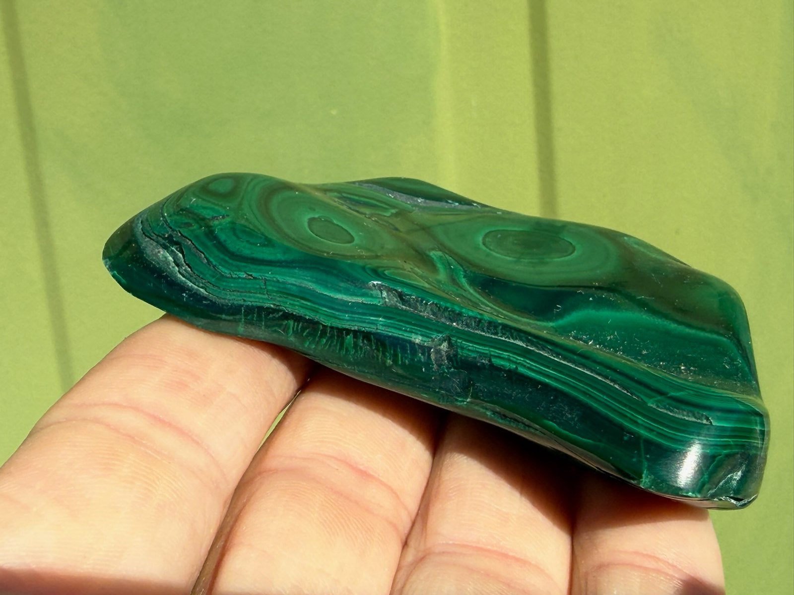 Nr 151 Malachiet freeform vrijevorm mineralen uit Congo, Ophalen of Verzenden, Mineraal
