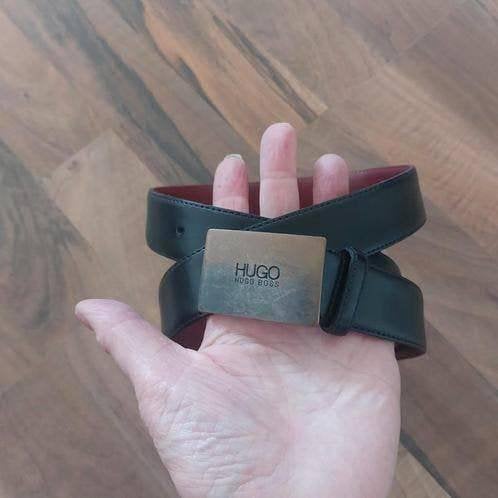 1x Wijnrode leren riem, Maat 34-85, Kleding | Heren, Riemen en Ceinturen, Ophalen of Verzenden, Gedragen, Bruin, Minder dan 95 cm