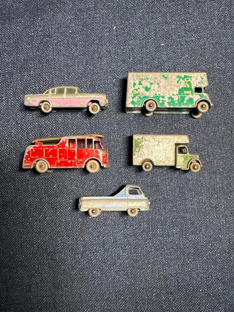 Vintage Matchbox Lesney speelgoedauto's - set van 5, Ophalen of Verzenden, Gebruikt, Overige typen
