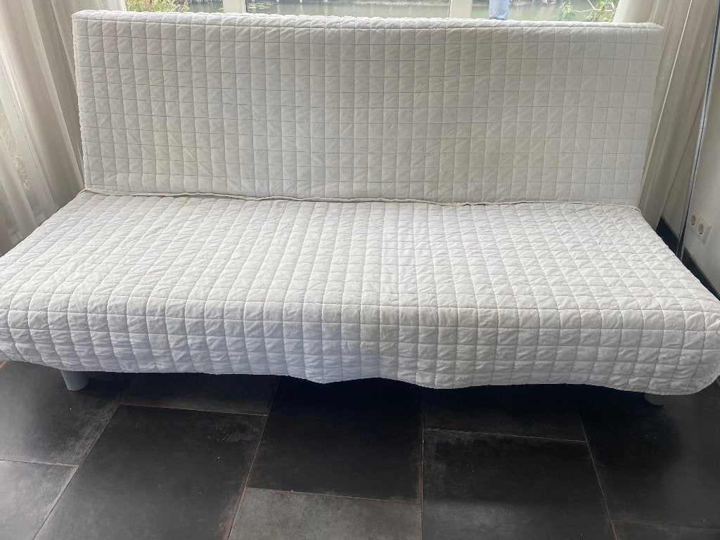 Slaapbank IKEA, Huis en Inrichting, Ophalen, Gebruikt, Wit, Tweepersoons