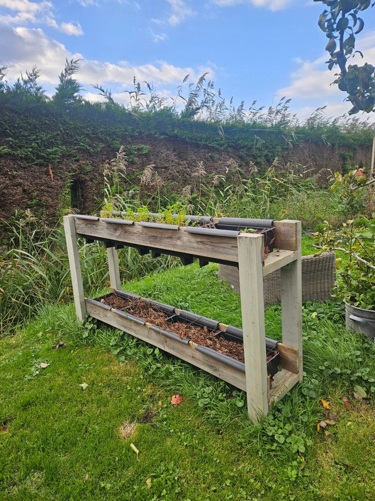 Aardbeienrek met 8 bato bakken, Tuin en Terras, Ophalen, Gebruikt, 100 cm of meer, 60 cm of meer