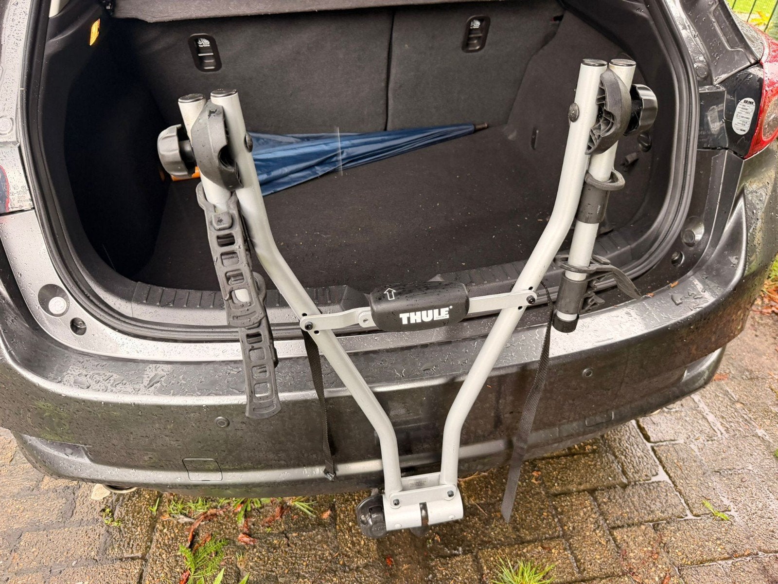 Thule Achterklep Fietsendrager voor 2 fietsen, Ophalen, 2 fietsen, Gebruikt, Trekhaakdrager