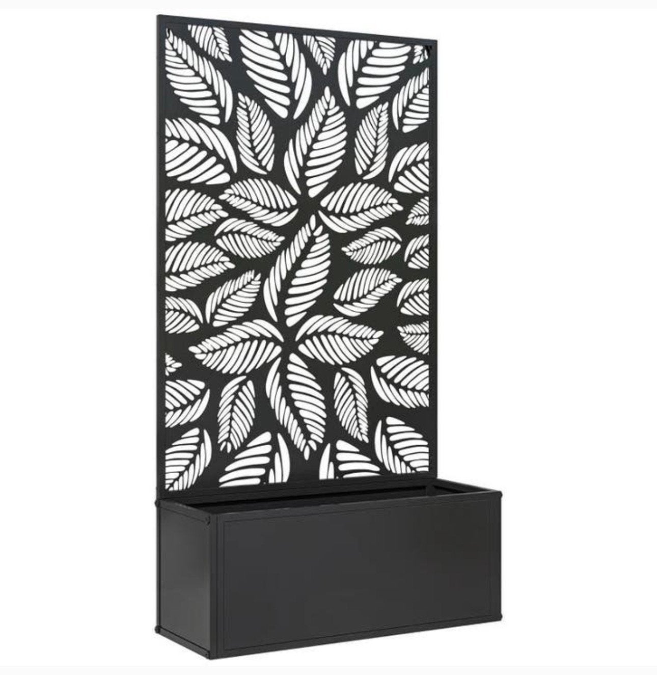 Metalen Plantenbak met Klimrek - Zwart NIEUW IN DOOS, Nieuw, Ophalen of Verzenden, Binnen, Metaal