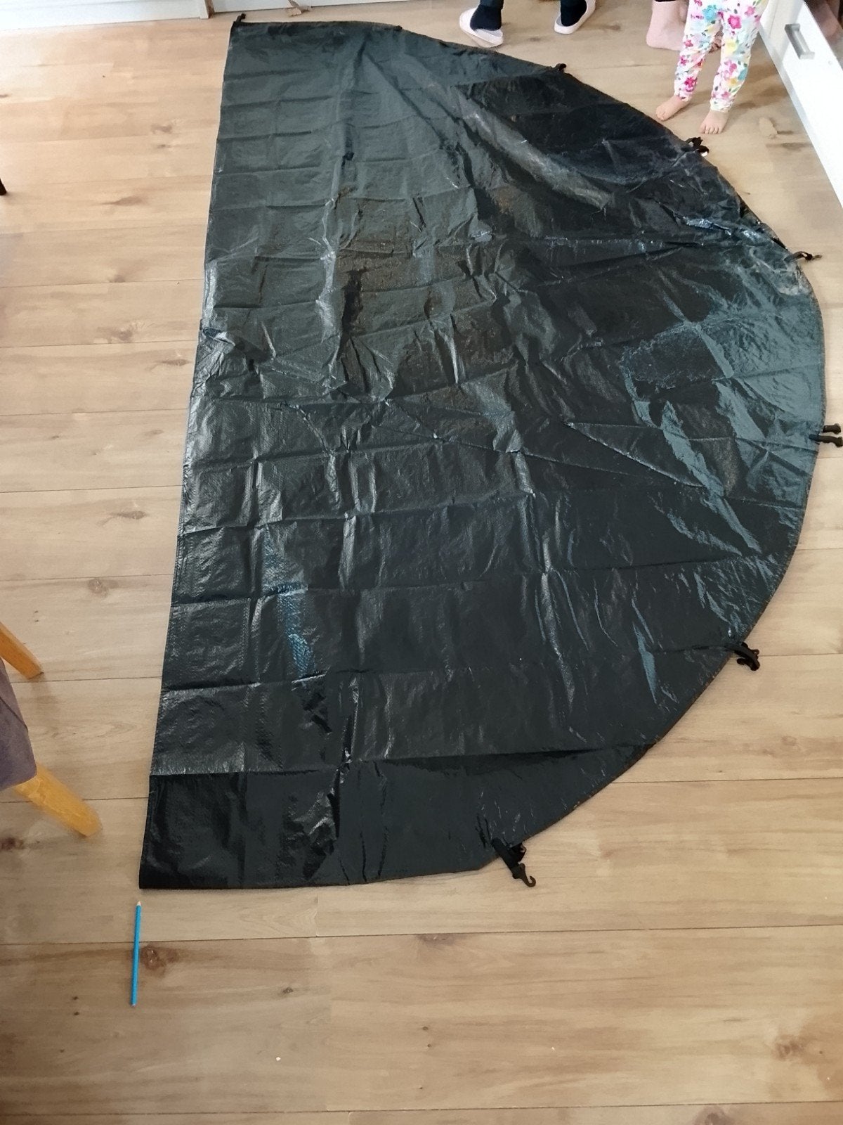 Kiduku Trampoline Zwembad Afdekzeil Zwart 305cm Nieuw