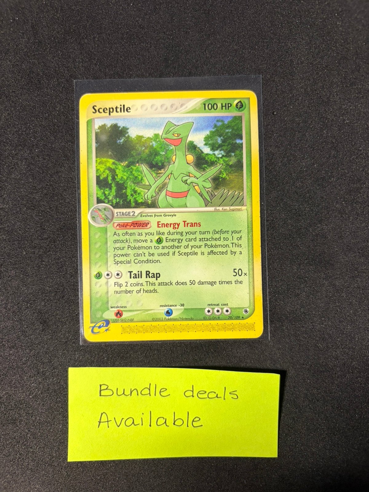 Pokemon kaart Sceptile RS 20 - ex Ruby & Sapphire, Ophalen of Verzenden, Zo goed als nieuw, Losse kaart