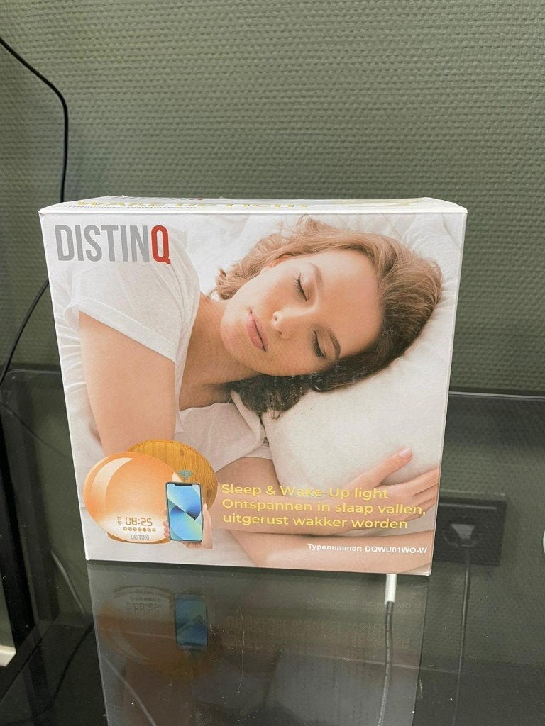 DistinQ Wake Up Light met WIFI Smart - Wit/Hout, Ophalen of Verzenden, Zo goed als nieuw, Info@semacobv.nl, Maaiveldweg 16