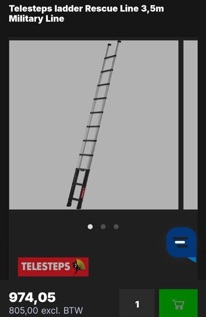Telesteps Rescue Line 3,5mtr telescoop ladder NIEUW!!!, Doe-het-zelf en Verbouw, Ophalen, ., Nieuw, .