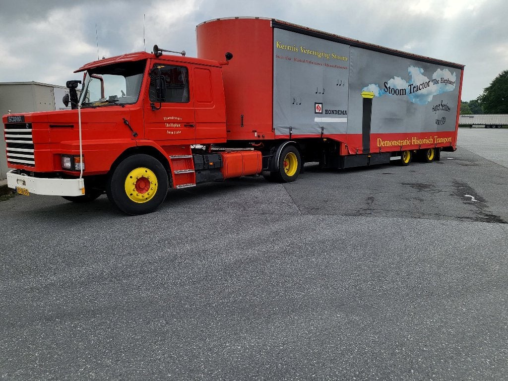 semi dieplader, Scania, Grijs, Particulier, Achteruitrijcamera