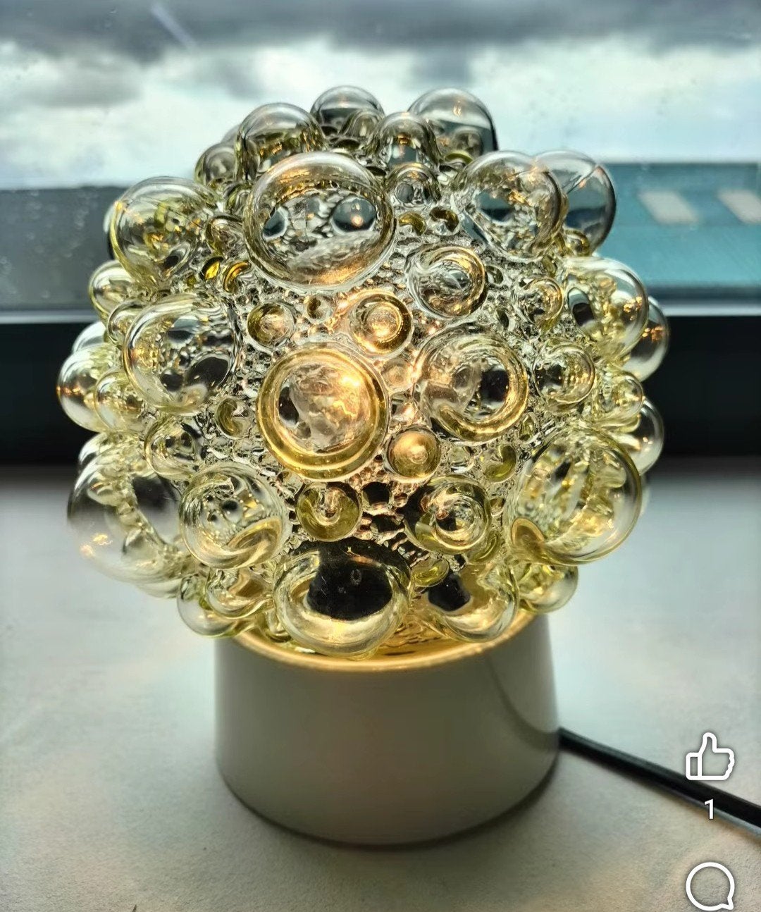Helena Tynell Bubbel Lamp - Glazen Tafellamp, Antiek en Kunst, Ophalen of Verzenden