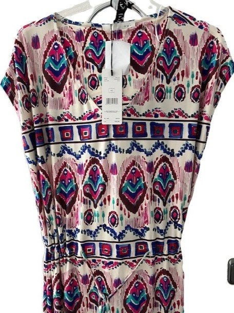 NIEUW OUI Printed Maxi Dress multi-colour Aztec print mt 42, Overige kleuren, Verzenden, Maat 42/44 (L), Nieuw