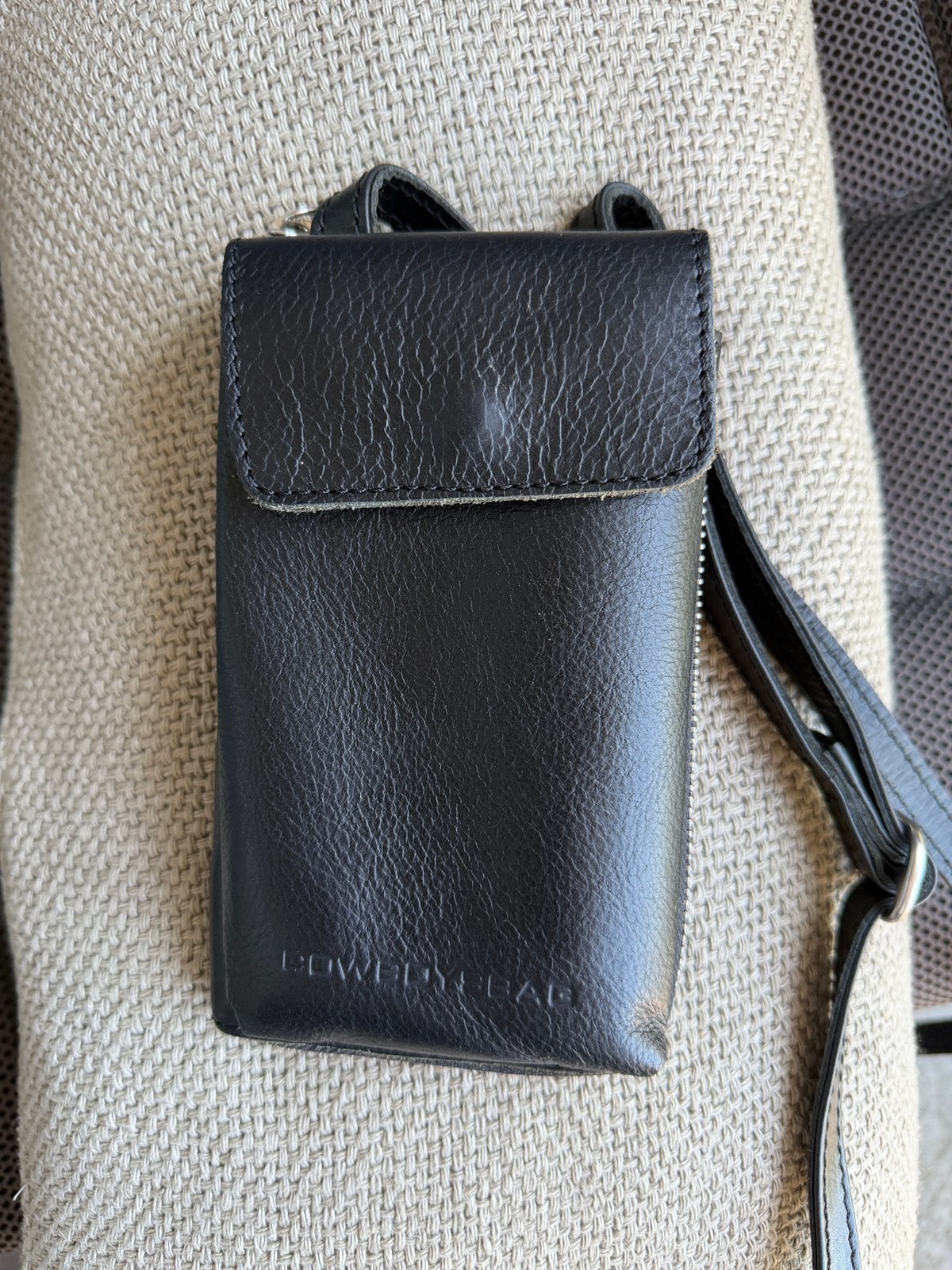 Cowboysbag: Leren portemonnee met phonebag, Ophalen of Verzenden, Nieuw, Zwart, Leer