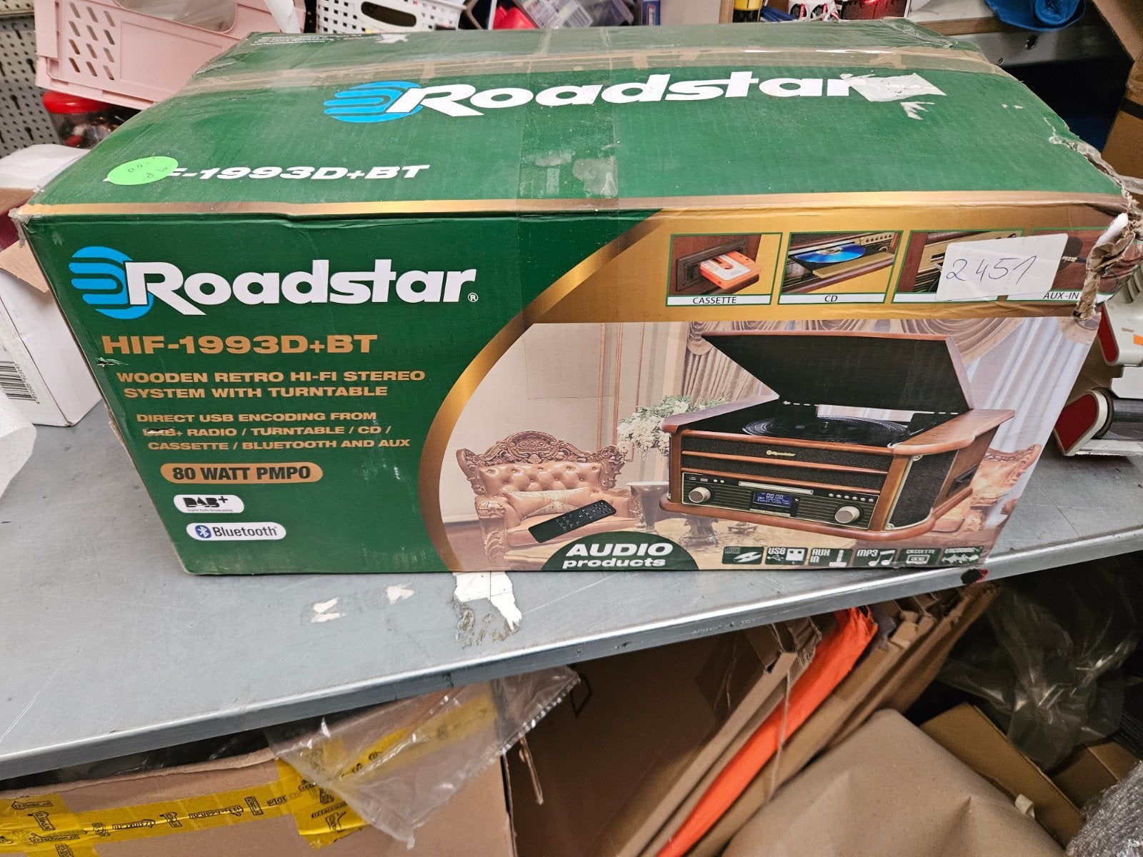 Roadstar HIF-1993D+BT Retro Stereo Systeem - Compleet, Audio, Tv en Foto, Stereo-sets, Ophalen