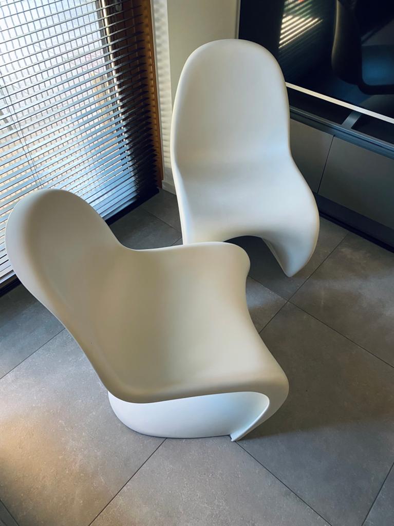 Vitra Verner Panton Stoelen (Origineel) Prijs p/st, Huis en Inrichting, Stoelen, Overige materialen, Twee, Wit, Vintage Post Modern Hollywood Regency Designer