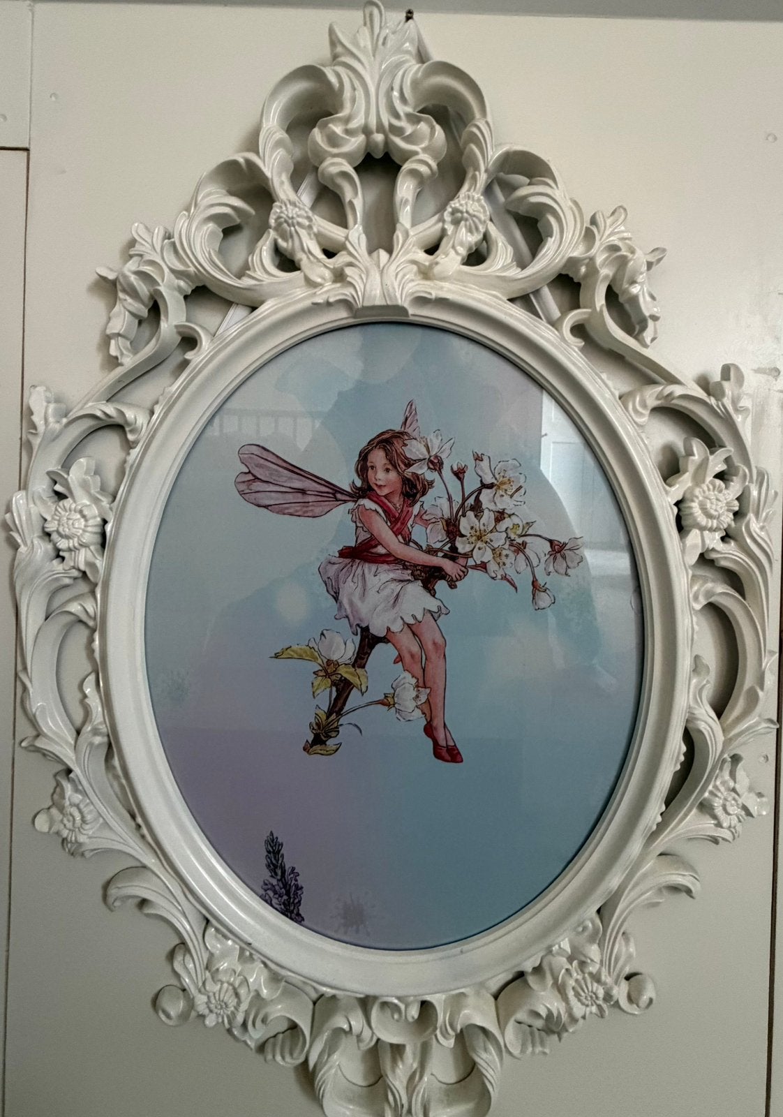 Fotolijst barok, Huis en Inrichting, Woonaccessoires | Lijsten, Ophalen, Zo goed als nieuw, Wit, Fotolijst