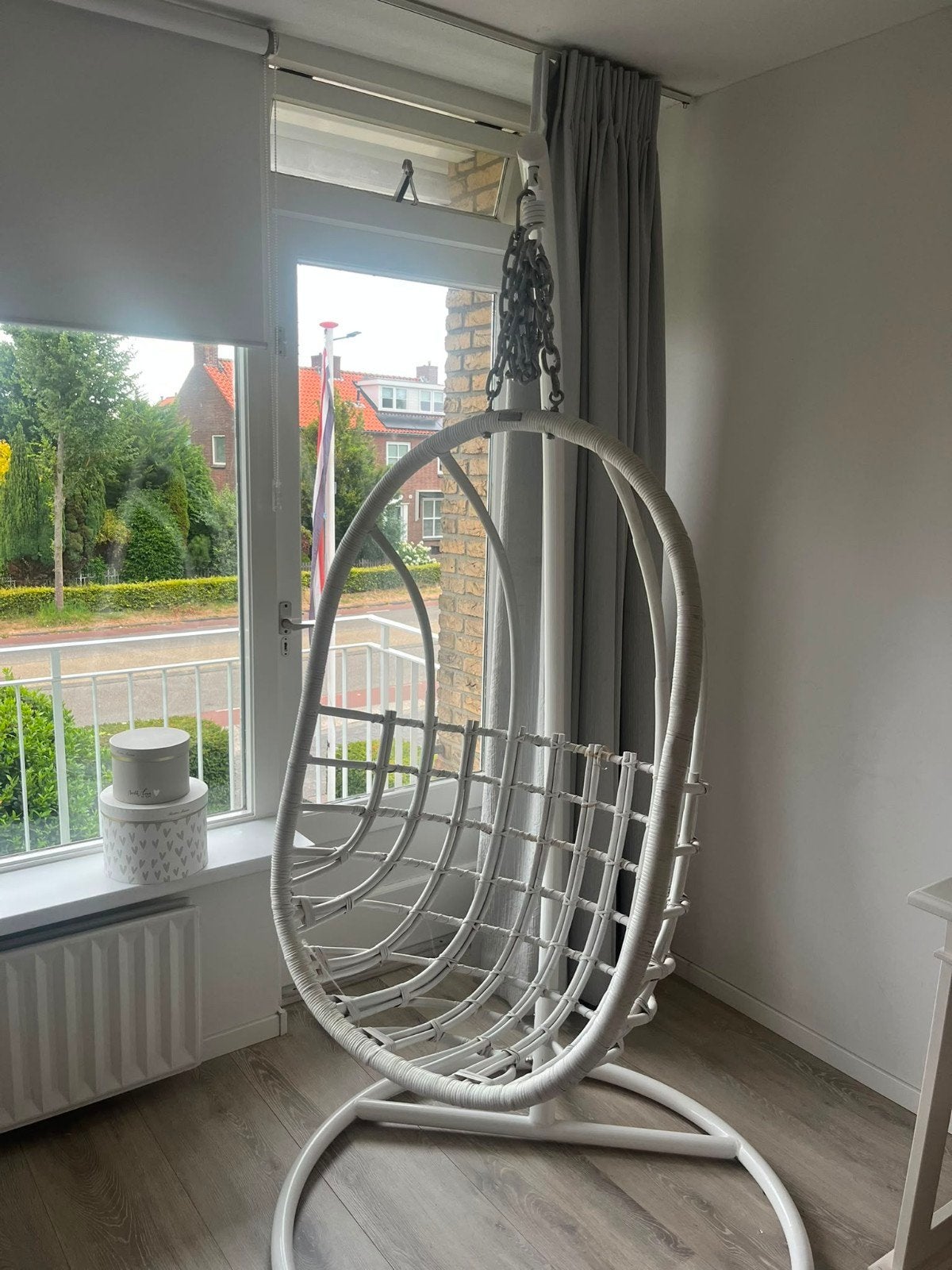 Sissy-Boy Homelad hangstoel, wit, zo goed als nieuw, Ophalen, Gebruikt, Metaal, Eén