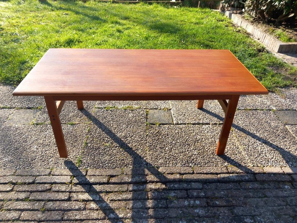 Danish Control design vintage teakhouten salontafel, Ophalen, Gebruikt, 100 tot 150 cm, 50 tot 100 cm