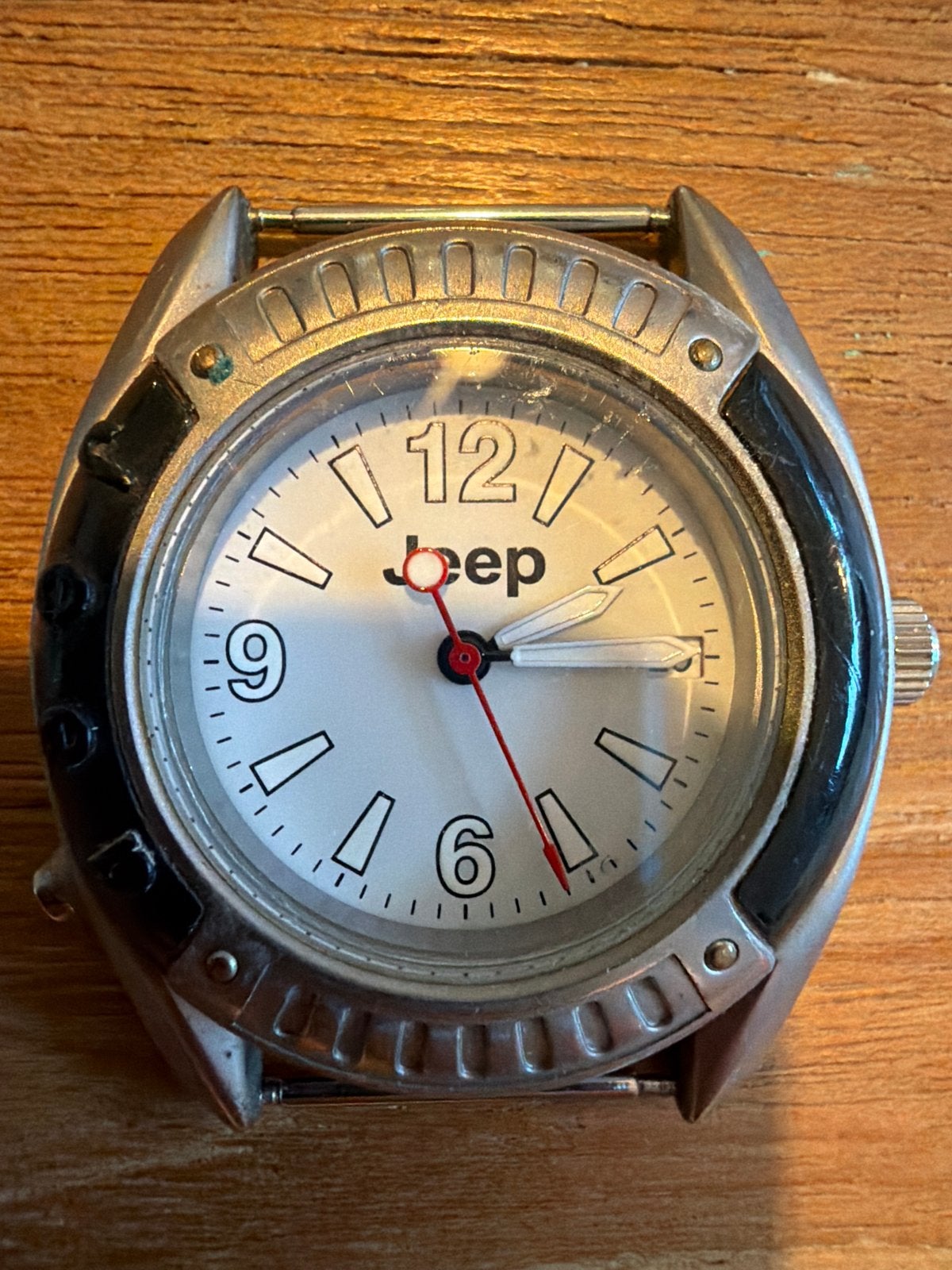 Jeep horloge, gebruikt, zonder bandje, Ophalen of Verzenden, Staal, Polshorloge, Overige merken