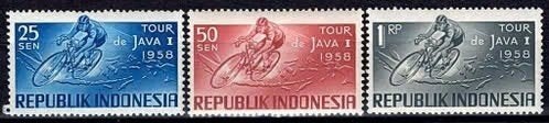 Indonesie 1958 - ZBL228-230 - Wielerwedstrijd 'Tour de Java, Ophalen of Verzenden, Postfris, Zuidoost-Azië