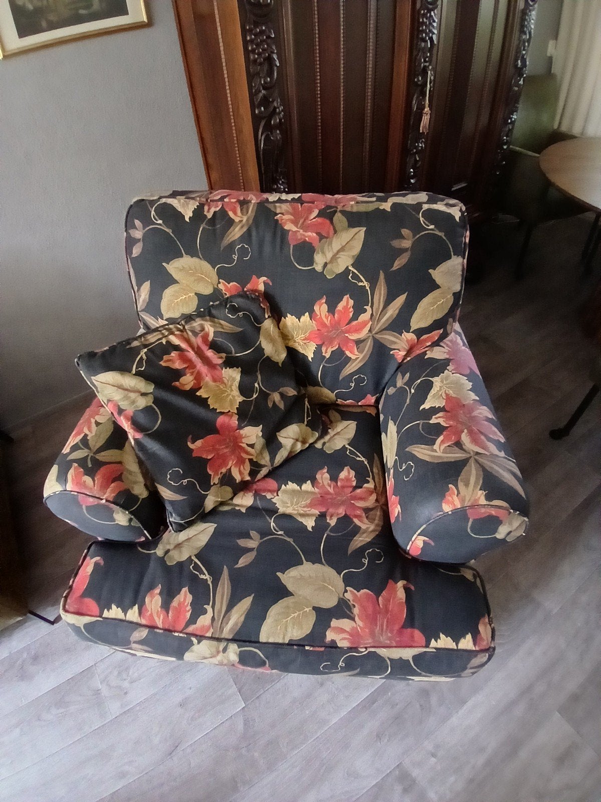 Paladin gebloemde fauteuil, Ophalen, Gebruikt, Overige kleuren, Eén