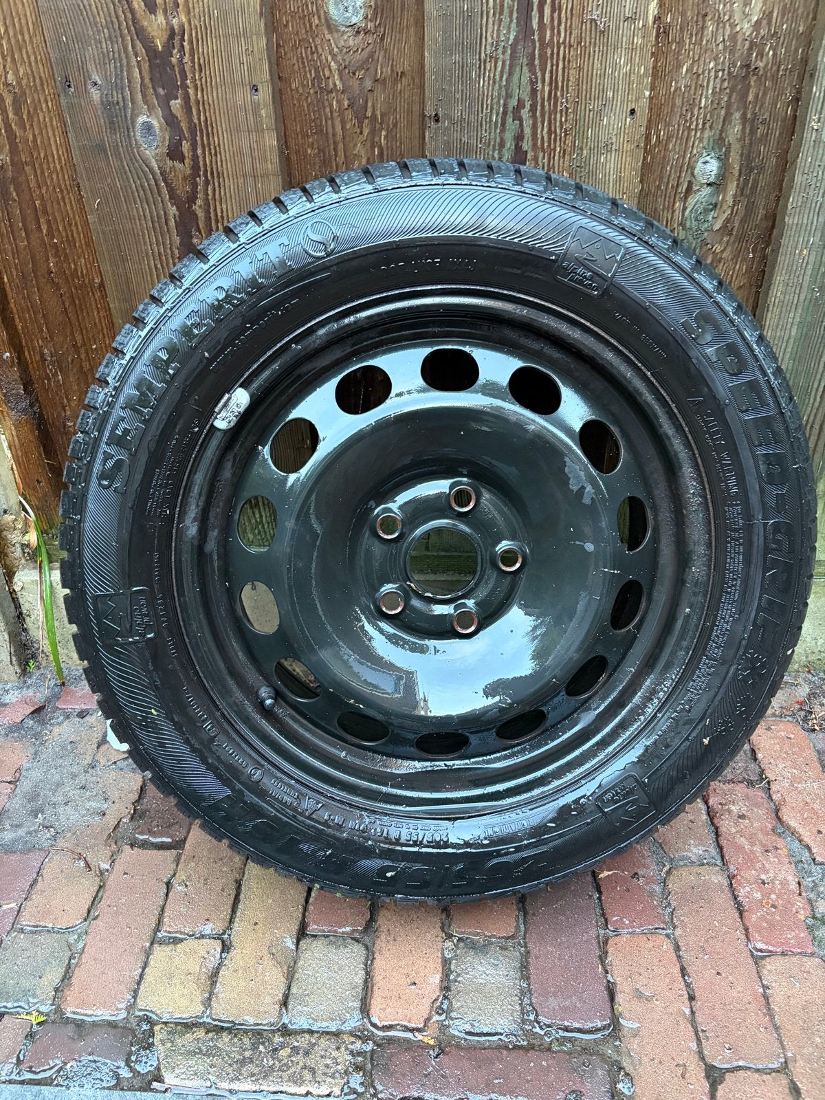 Semperit Winterband op stalen velg - 205/55 R16, Ophalen, Gebruikt