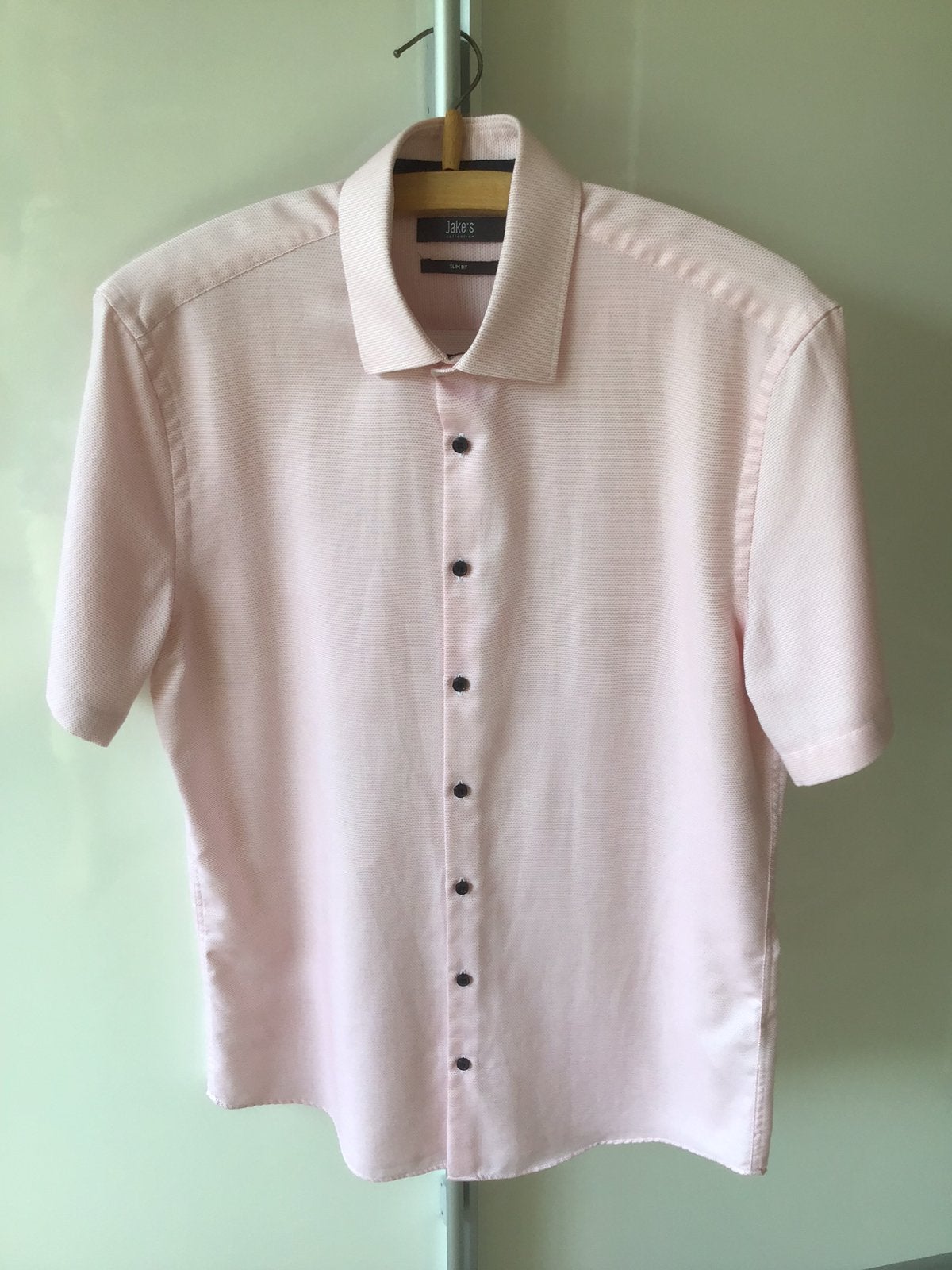 Jake’s heren overhemd mt 39/40, Ophalen of Verzenden, Zo goed als nieuw, Roze, Halswijdte 39/40 (M)