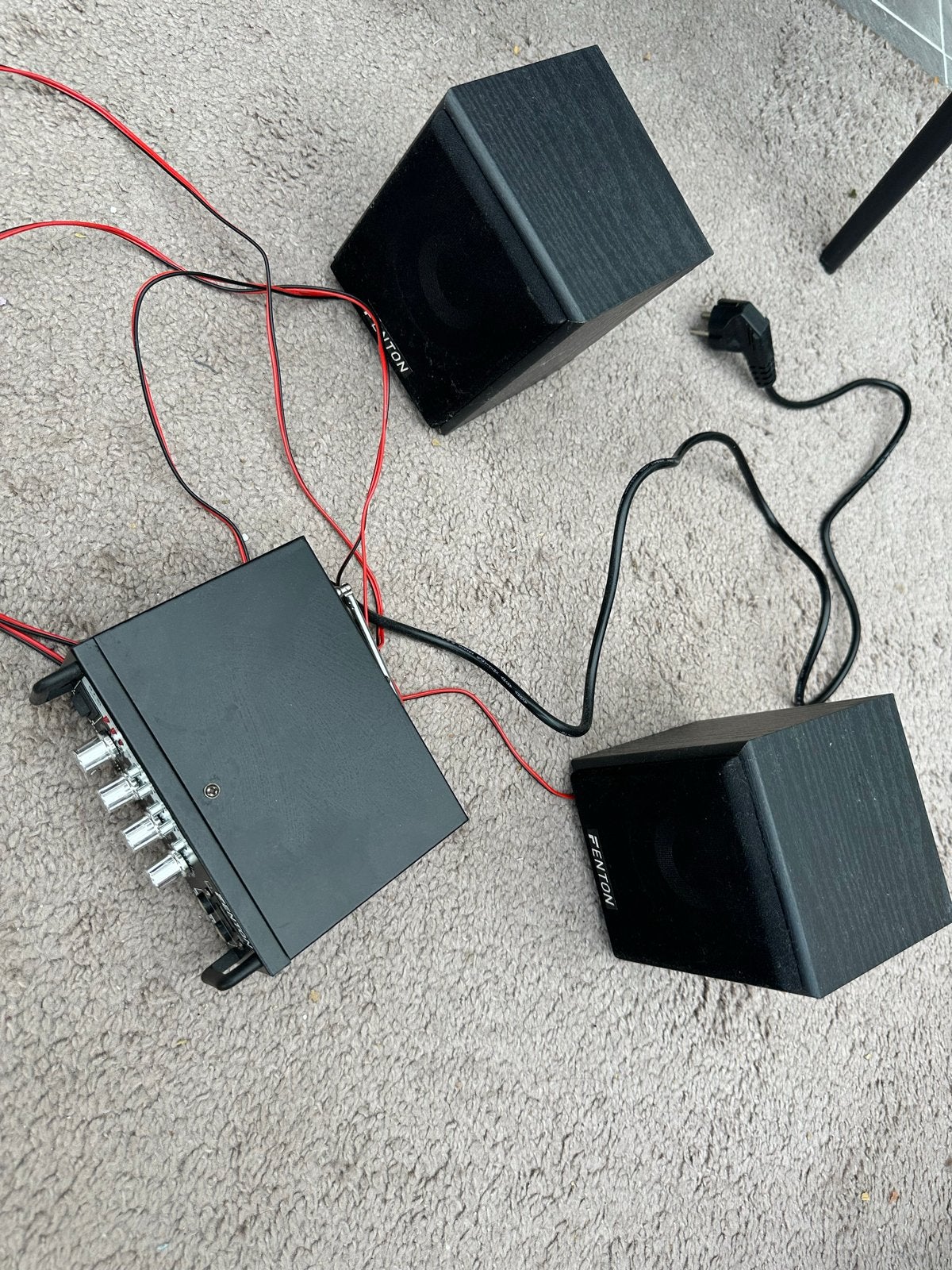 Fenton Speakerset met Versterker - Compact en Compleet, Audio, Tv en Foto, Overige merken, Gebruikt, Inclusief kabels, Speakerset