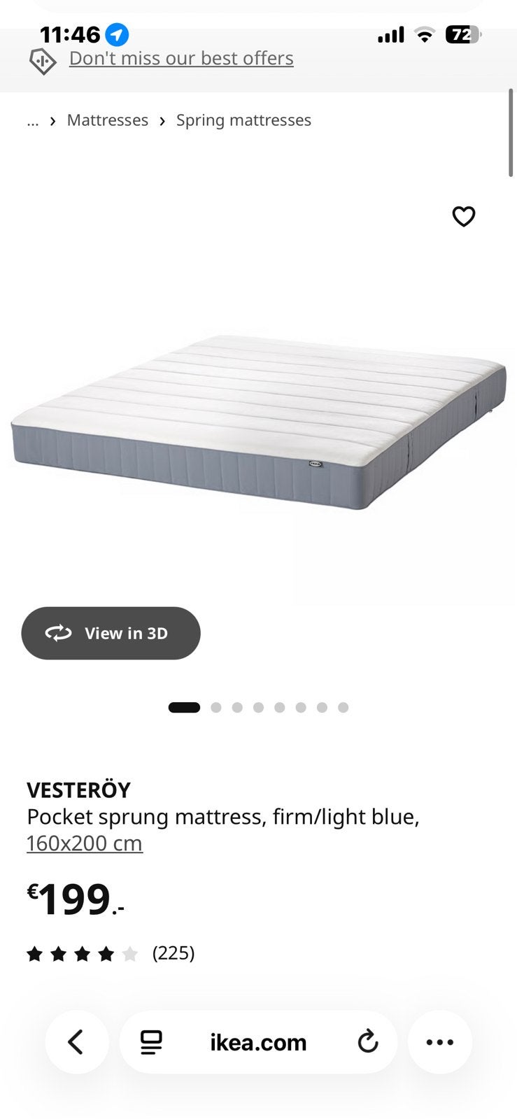 Mattress140x200, Ophalen, Zo goed als nieuw, Eenpersoons