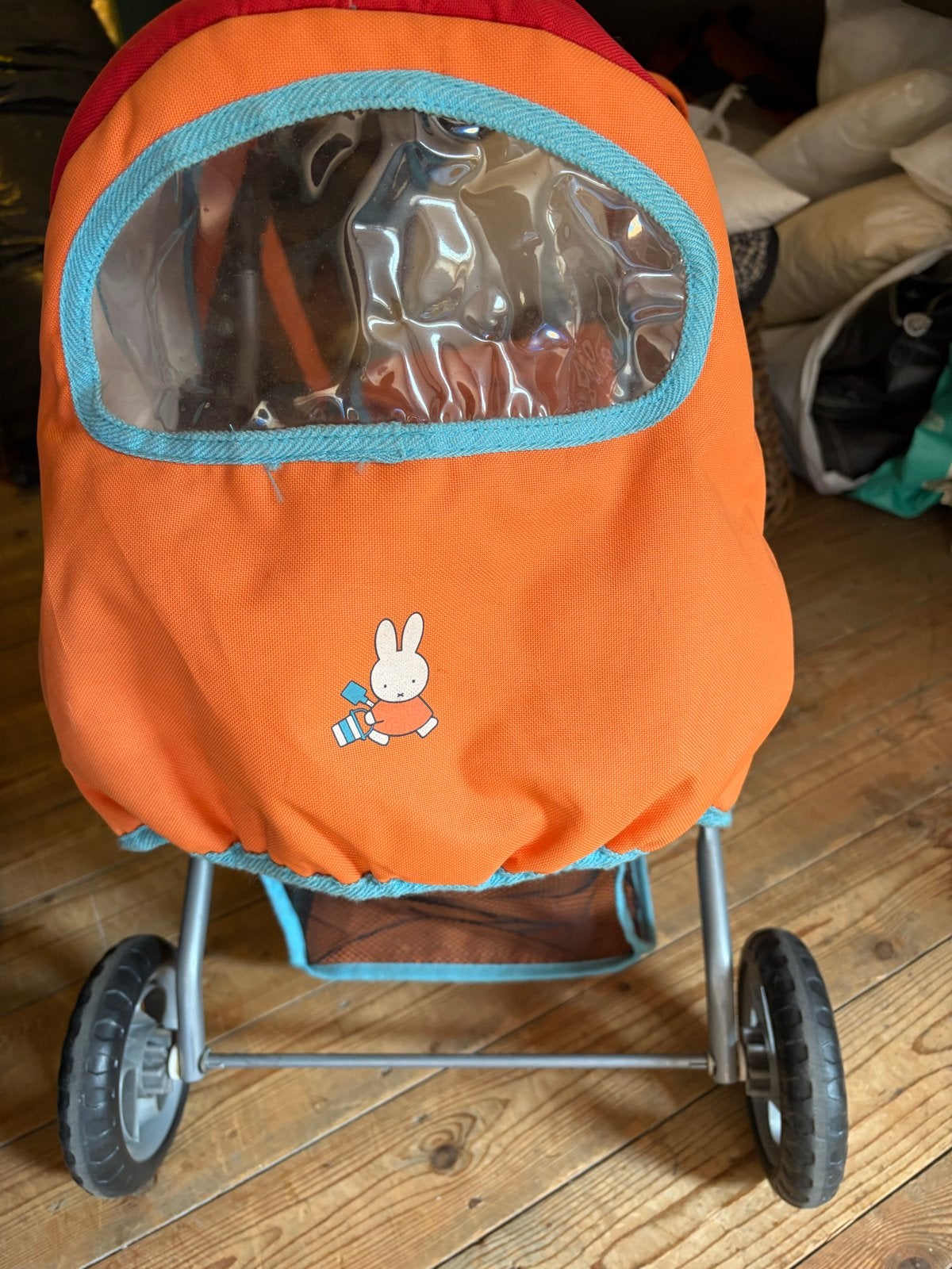 Nijntje poppenwagen - Oranje met blauwe accenten, Kinderen en Baby's, Speelgoed | Poppen, Ophalen, Gebruikt, Overige typen