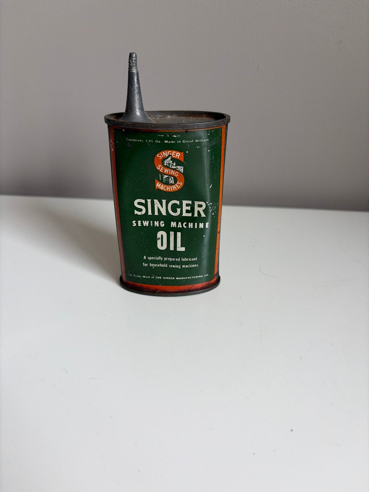 Vintage Singer Naaimachine Olieblikje - Decoratief, Ophalen of Verzenden
