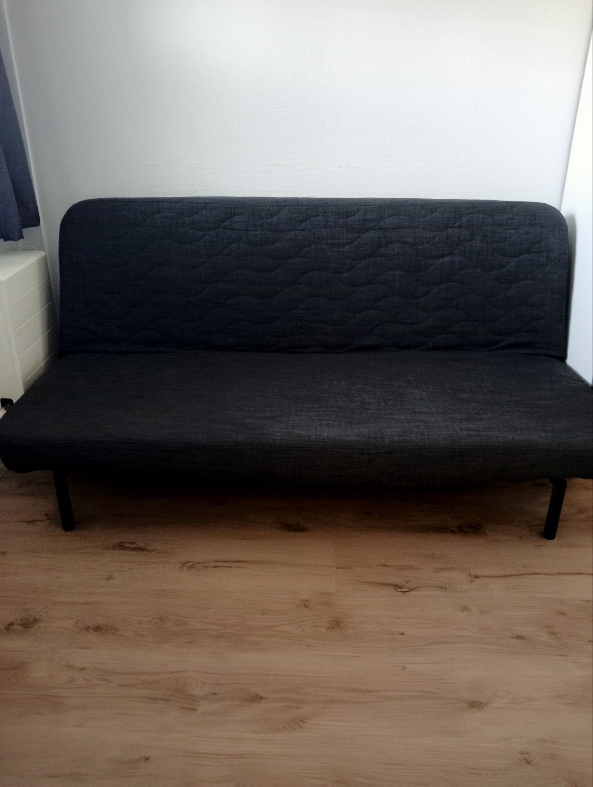 ikea slaapbank met donkergrijze hoes 1.40x2.00, Ophalen, Gebruikt, Tweepersoons, 140 cm