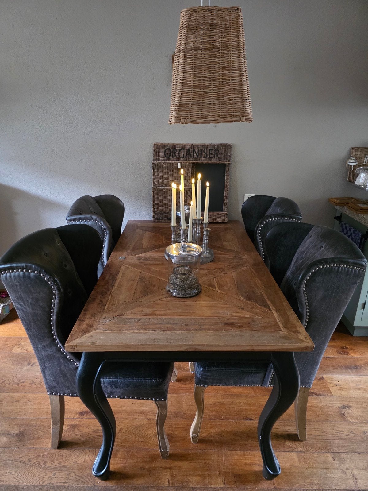 4x Rivièra Maison Keith I Dining Wing Chair vintage Pellini-, Huis en Inrichting, Ophalen