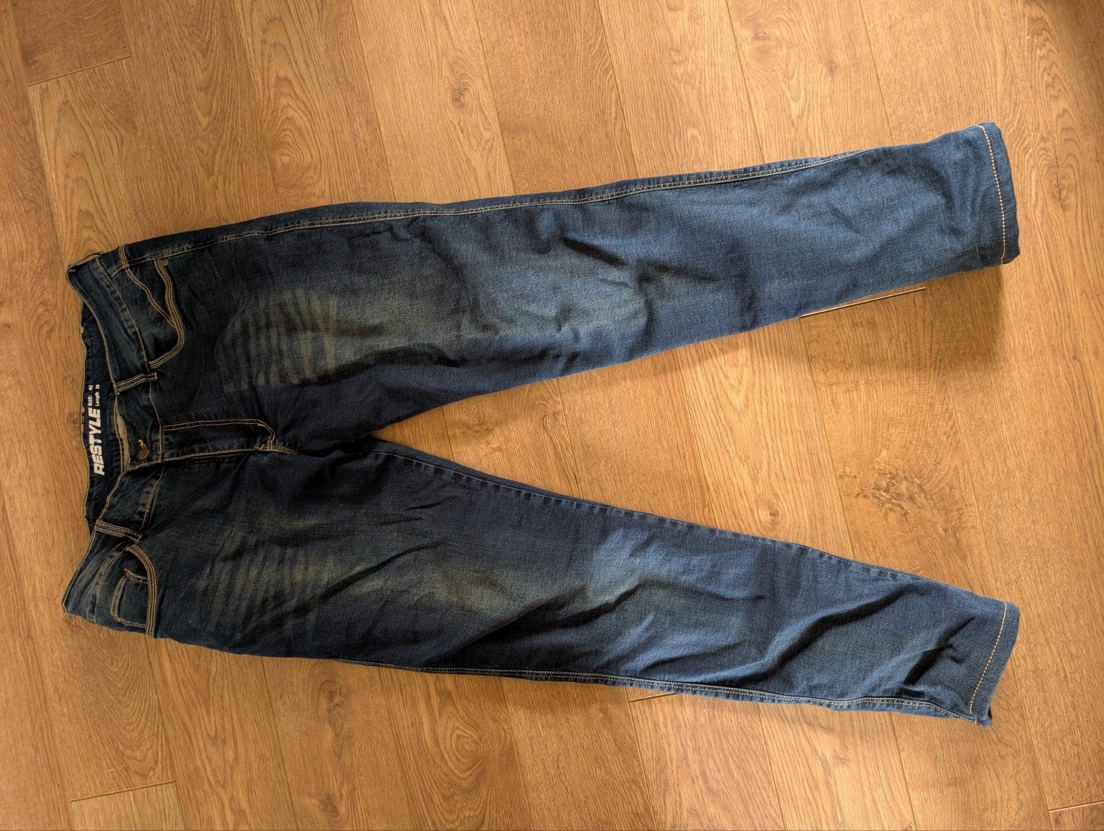 Heren motor broek jeans met kevlar en protectie maat 53, Motoren, Ophalen, Tweedehands, Dames, Broek | textiel