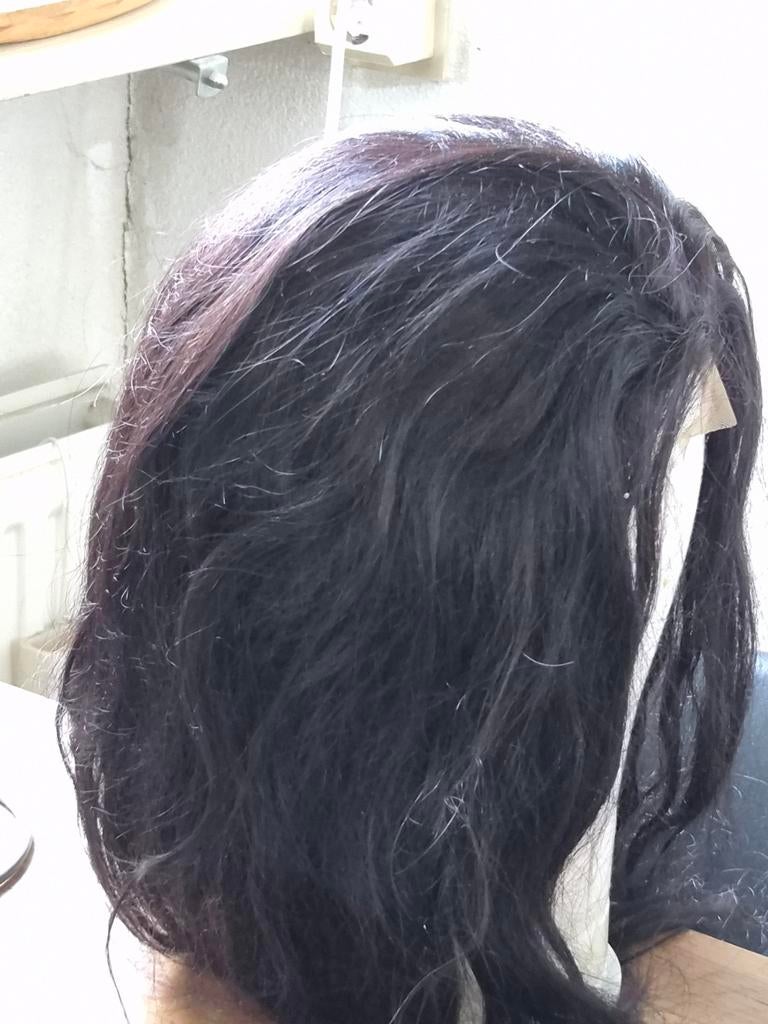 Handgemaakte Closure Pruik - Raw Indian Hair 20-24 inch, Ophalen of Verzenden, Nieuw, Pruik of Haarverlenging
